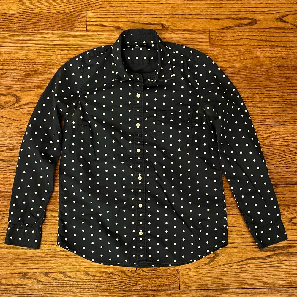Navy Polka Dot Shirt
